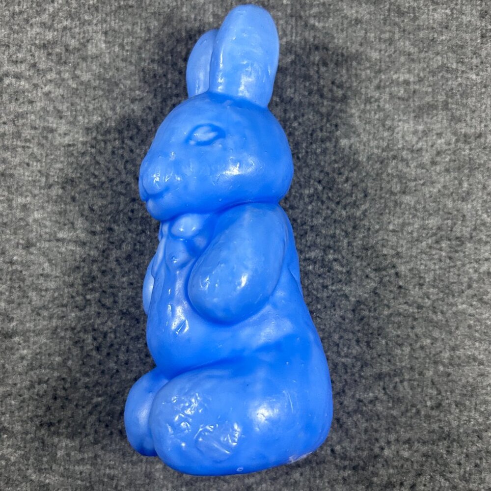 Vintage Large Blue Easter Bunny Candle 8" Never Burned - Picture 2 of 5